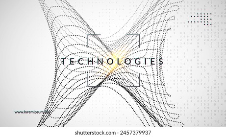 Digital Background. Science vector: digits of the future. Network banner for computing design. Mobile analytics for global information security. Tech Background.