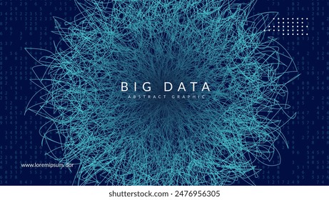 Digital Background. Science vector: digits of the future. Cover of dots with a backdrop of velocity. Visualization of particles with financial value. Technolog Background.