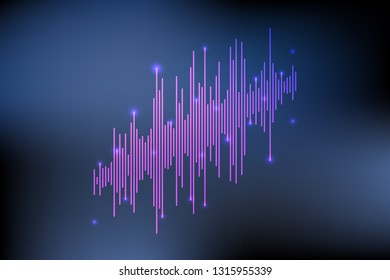 Digital background with sound wave or big data visualization