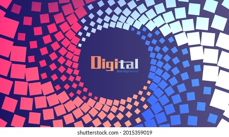 digital background square style vintage