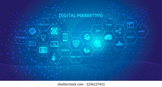 Digital background with World map point global network connection, concept of global business.