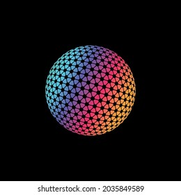 Digital ball logo template design vector illustration