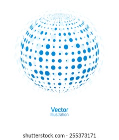 Digital ball. Vector illustration.