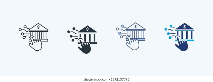 Digital Bank Multiple Style Icon Collection