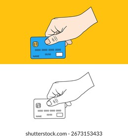 Digital Banking Icon | Contactless Payment Vector | NFC Card Illustration with Editable Stroke.