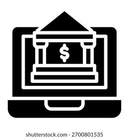 Elemento de icono de banca digital para diseño