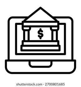 Elemento de icono de banca digital para diseño