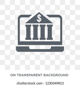 digital banking icon. Trendy flat vector digital banking icon on transparent background from general  collection. 