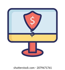 Icono de banca digital que puede fácilmente modificar o editar
