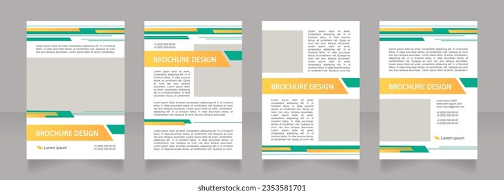 Digital banking services blank brochure layout design. Vertical poster template set with empty copy space for text. Premade corporate reports collection. Editable flyer paper pages