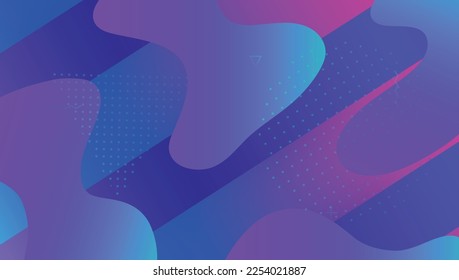 Digital Banner. Cool Liquid Poster. Color Landing Page. Creative Invitation. Geometric Flyer. Blue Mobile Shape. Dynamic Element. Trendy Paper. Magenta Digital Banner