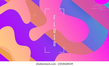 Banner digital. Folleto multicolor. Página de aterrizaje tecnológico. Concepto Mínimo. Hipster Page. Diseño arcoiris. Diseño De Plástico Púrpura. Forma futurista. Banner digital violeta