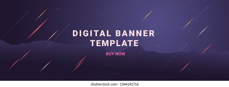 Digital banner template. Technology background setup. Set for an advertising company.