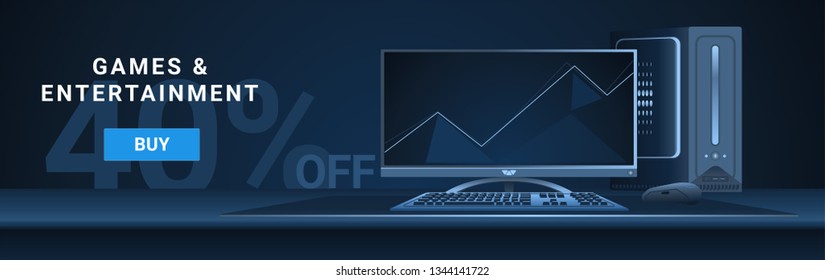Digital banner template. Technology background setup. Set for an advertising company.