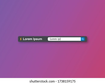 Digital bar for searches on web pages