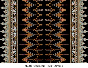 Diseño de diseño de diseño de diseño de borde barroco para impresión textil para pintura digital.Diseño para cubierta, tela, textil, papel de envoltura Papel pintado abstracto y tarjeta de regalo