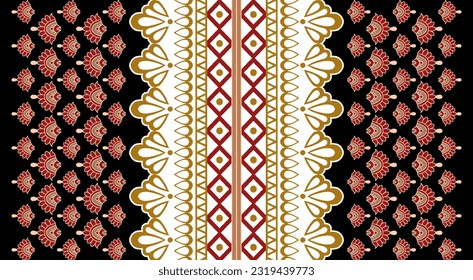 Digital Baroque Border Motif Design Illustration Artwork for textile print For Digital painting.Design for cover, fabric, textile, wallpapers and gift card 