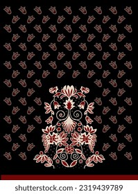 Diseño de imágenes de diseño de borde barroco digital para impresión textil para pintura digital.Diseño para cubierta, tela, papel pintado y tarjeta de regalo 
