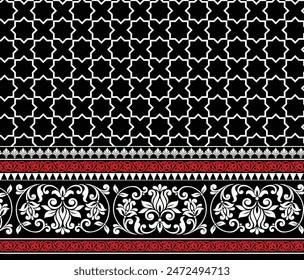 Digital Baroque Border Motif Design Illustration Artwork for Textile Print for Digital Painting. Design For Cover, Fabric, Textile, Wrapping Paper Abstract Vintage Wallpapers and Gift Card