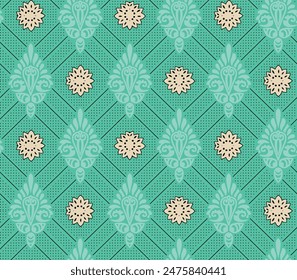 Digital Baroque Border Motif Design Illustration Artwork for Textile Print for Digital Painting. Design For Cover, Fabric, Textile, Wrapping Paper Abstract Vintage Wallpapers and Gift Card