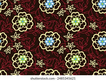 Digital Baroque Border Motif Design Illustration Artwork for Textile Print for Digital Painting. Design For Cover, Fabric, Textile, Wrapping Paper Abstract Vintage Wallpapers and Gift Card