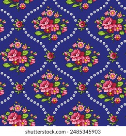 Digital Baroque Border Motif Design Illustration Artwork for Textile Print for Digital Painting. Design For Cover, Fabric, Textile, Wrapping Paper Abstract Vintage Wallpapers and Gift Card