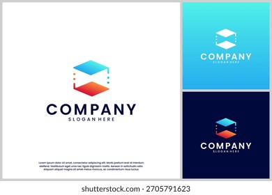 digital base education symbol, science, hexagon abstract, vector template