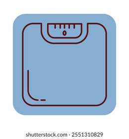 Icono aislado de escala de baño digital