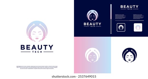 digital beauty fashion, spa and salon services, logo graphic design.