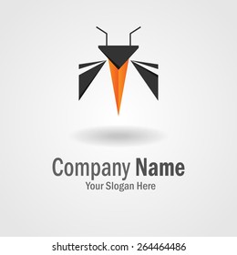 Digital bee / honeybee logo for your company or business. can be used as a icon or button