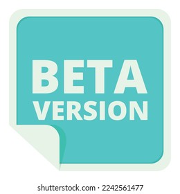 Digital beta version icon cartoon vector. Computer upgrade. Online label