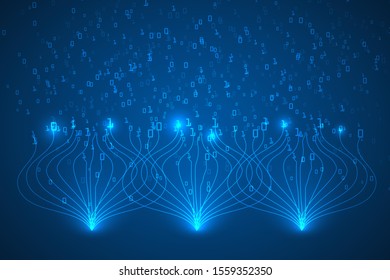 digital big data analysis technology. data lines abstract background.