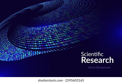 Digital Big Data Flow Dots Background. Big Data Technology Lines. Abstract Science Technology Illustration. Big Data Neural Network Background Concept. AI Visualization Concept. Vector