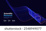 Digital Big Data Flow Vector Background. Big Data Technology Lines. Abstract Science Technology Illustration. Big Data Neural Network Background Concept. AI Visualization Concept. Vector.