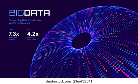 Digital Big Data Flow Vector Background. Big Data Technology Lines. Abstract Science Technology Illustration. Big Data Neural Network Background Concept. AI Visualization Concept. Digital Universe Vec