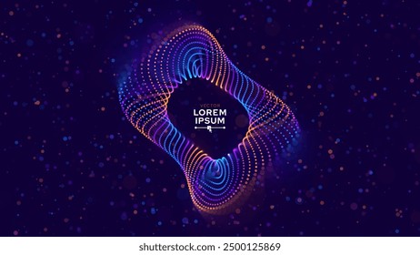 Digital Big Data Flow Vector Background. Big Data Technology Lines. Abstract Science Technology Illustration. Big Data Neural Network Background Concept. AI Visualization Concept. Digital Vector.