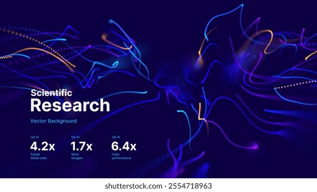 Digital Big Data Flow Vector Background. Big Data Technology Lines. Abstract Science Technology Illustration. Big Data Neural Network Background Concept. AI Visualization Concept. Vector.