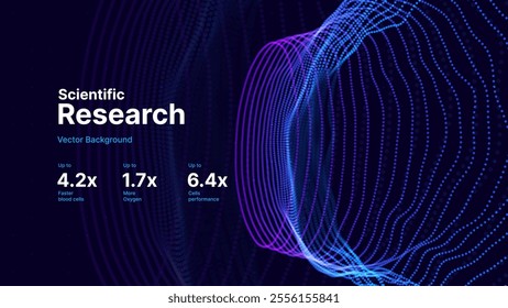 Digital Big Data Flow Vector Background. Big Data Technology Lines. Abstract Science Technology Illustration. Big Data Neural Network Background Concept. AI Visualization Concept. Vector.