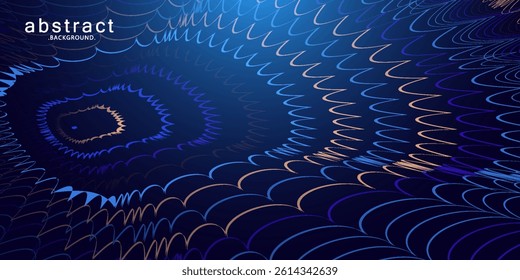 Digital Big Data Flow Vector Background. Big Data Technology Lines. Abstract Science Technology Illustration. Big Data Neural Network Background Concept.