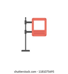 Digital billboard colored icon. Element of road signs and junctions icon for mobile concept and web apps. Colored Digital billboard can be used for web and mobile on white bakgorund