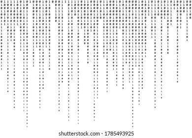 Digital Binary Background. Modern Backdrop. One and Zero Pattern. Vector illustration