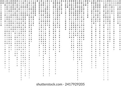 Digital Binary Background. Modern Data Pattern. Technology Texture. Vector illustration