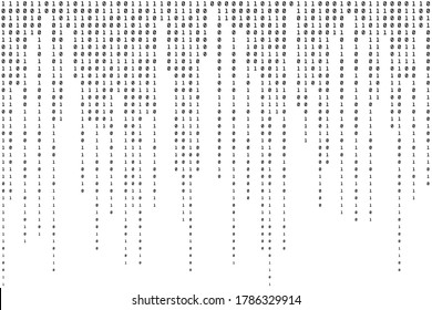 Digital Binary Background. Modern Technology Backdrop. Computer Pattern. Vector illustration