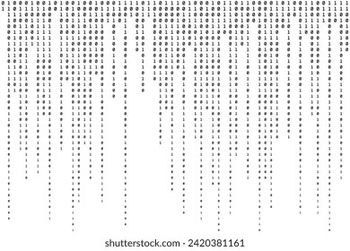 Fondo Binario Digital. Reseña de Tecnología Resumen. Textura moderna de datos. Ilustración del vector