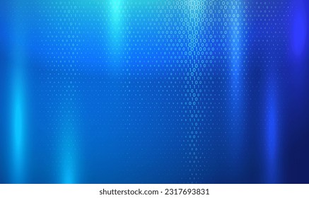 Digital binary code abstract background blue bit vector 1 and 0 numbers falling in shiny cyberspace matrix.
Matrix effect with falling numbers. Digital data stream. Digital technology. Vector EPS10.