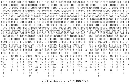 Digital  binary code background. Matrix style program. Random falling numbers.