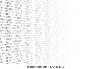 Digital  binary code background. Matrix style program. Random falling numbers.