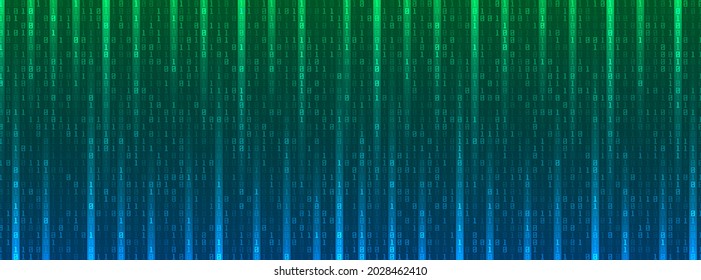 Digital binary code data background, computer numbers, technological concept