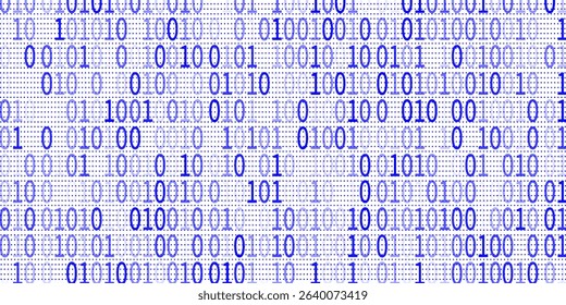 Digital binary code matrix background - 3D rendering of a scientific technology data binary code network conveying connectivity, complexity and data flood 
