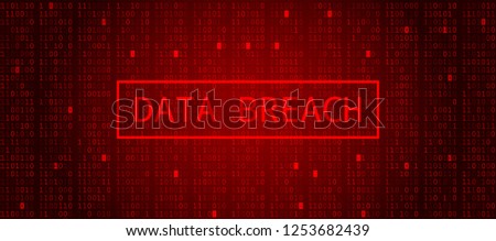 Digital Binary Code on Dark Red Background. Data Breach Foto d'archivio © 
